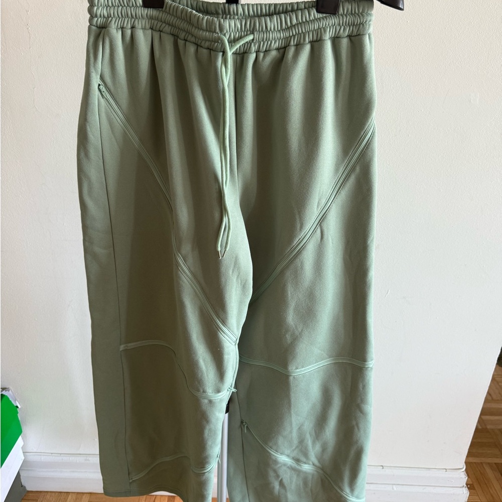 Green Drawstring Jogger Pants